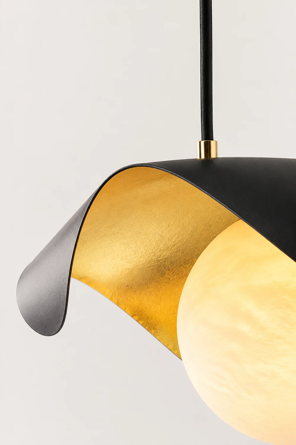 Eveline Modern Nordic Minimalist Metal/Marble Pendant Light, Black - Lumpaz