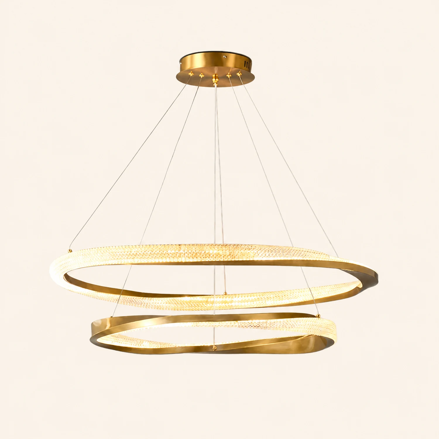 Kirsten Pendant Light, Aluminium & Arcylic, 1/2 Rings, 2 Color - Lumpaz