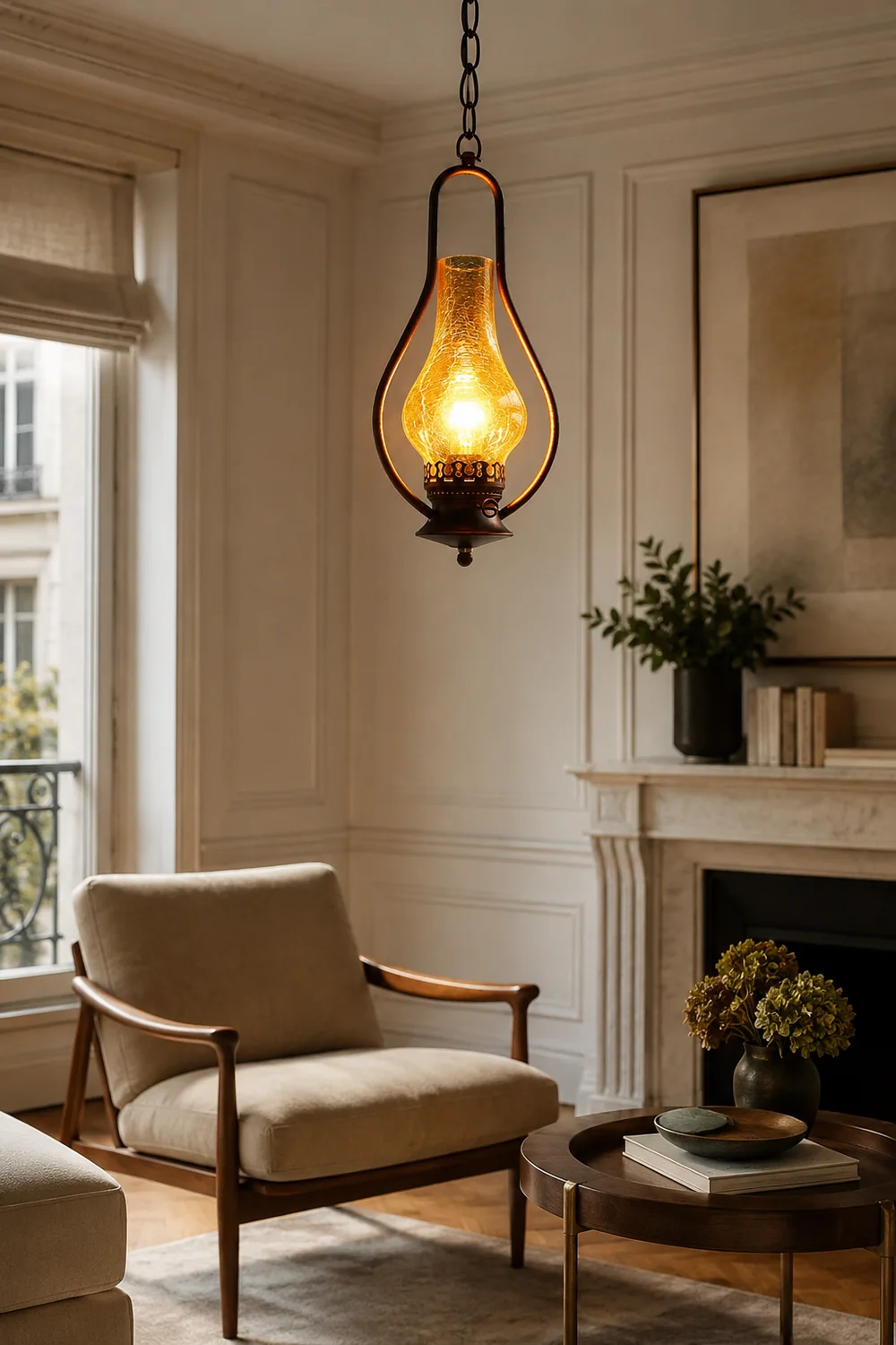Alessio Rustic Vintage Kerosene LED Pendant Light - Lumpaz