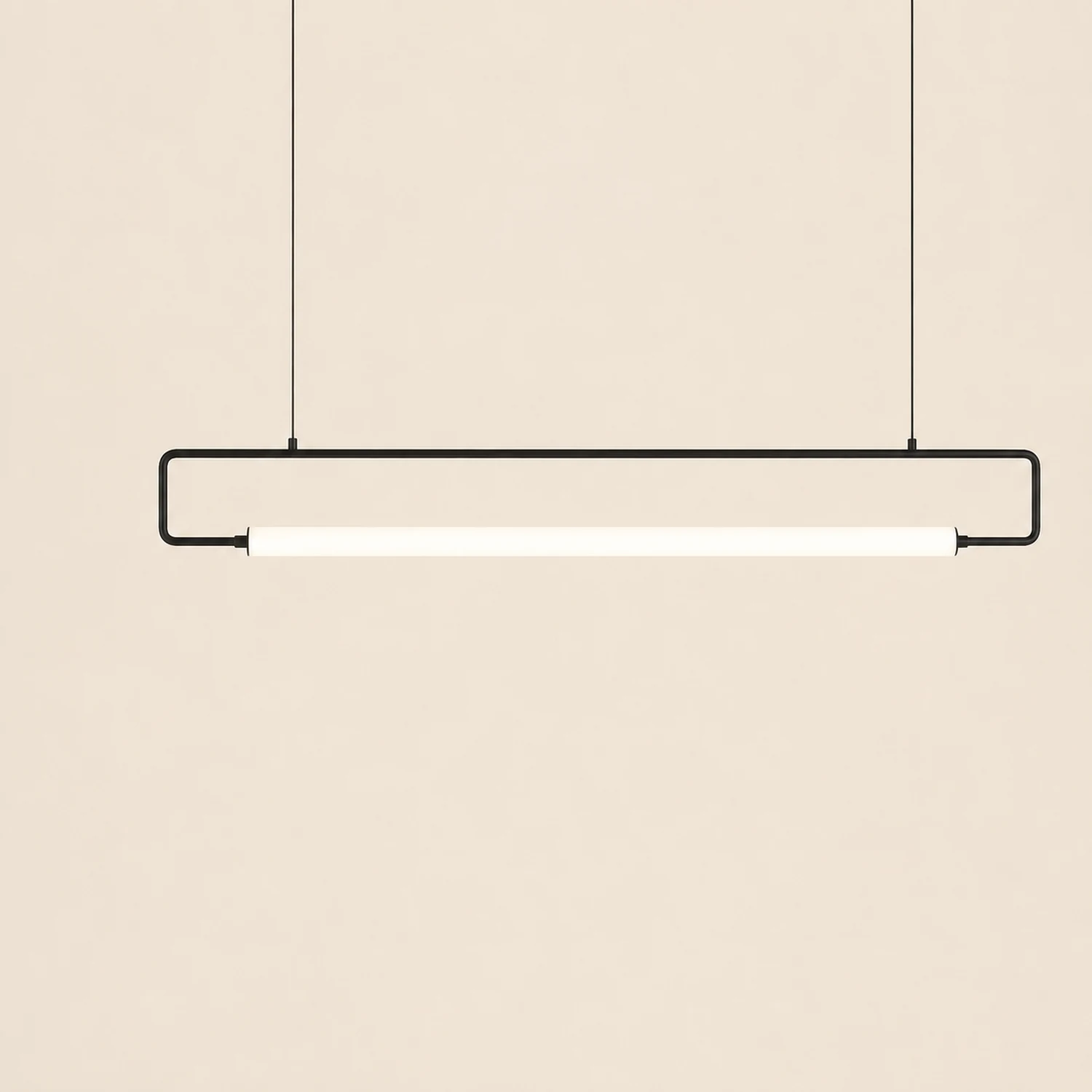Edge Modern Minimalist rectangular Metal/Acrylic Pendant Light, Gold/Black - Lumpaz