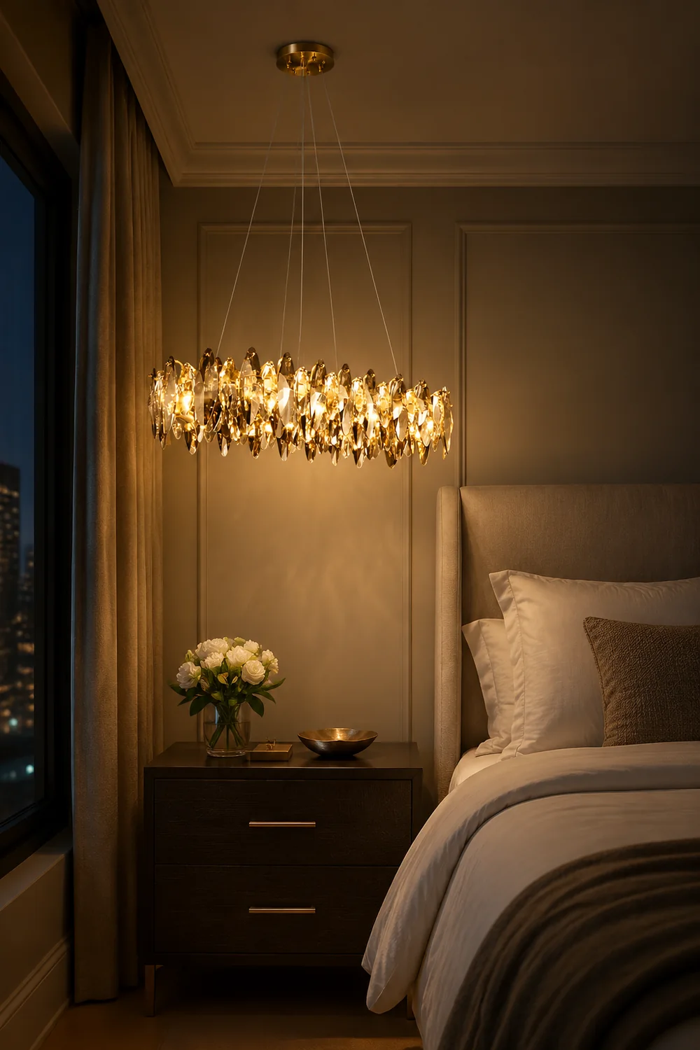 Marilyn Modern Annular Metal Pendant Light,Gold - Lumpaz