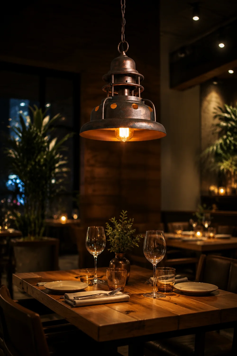 Alessio Industrial Retro Vintage Pull Cnain Pendant Light, Brass, Metal - Lumpaz