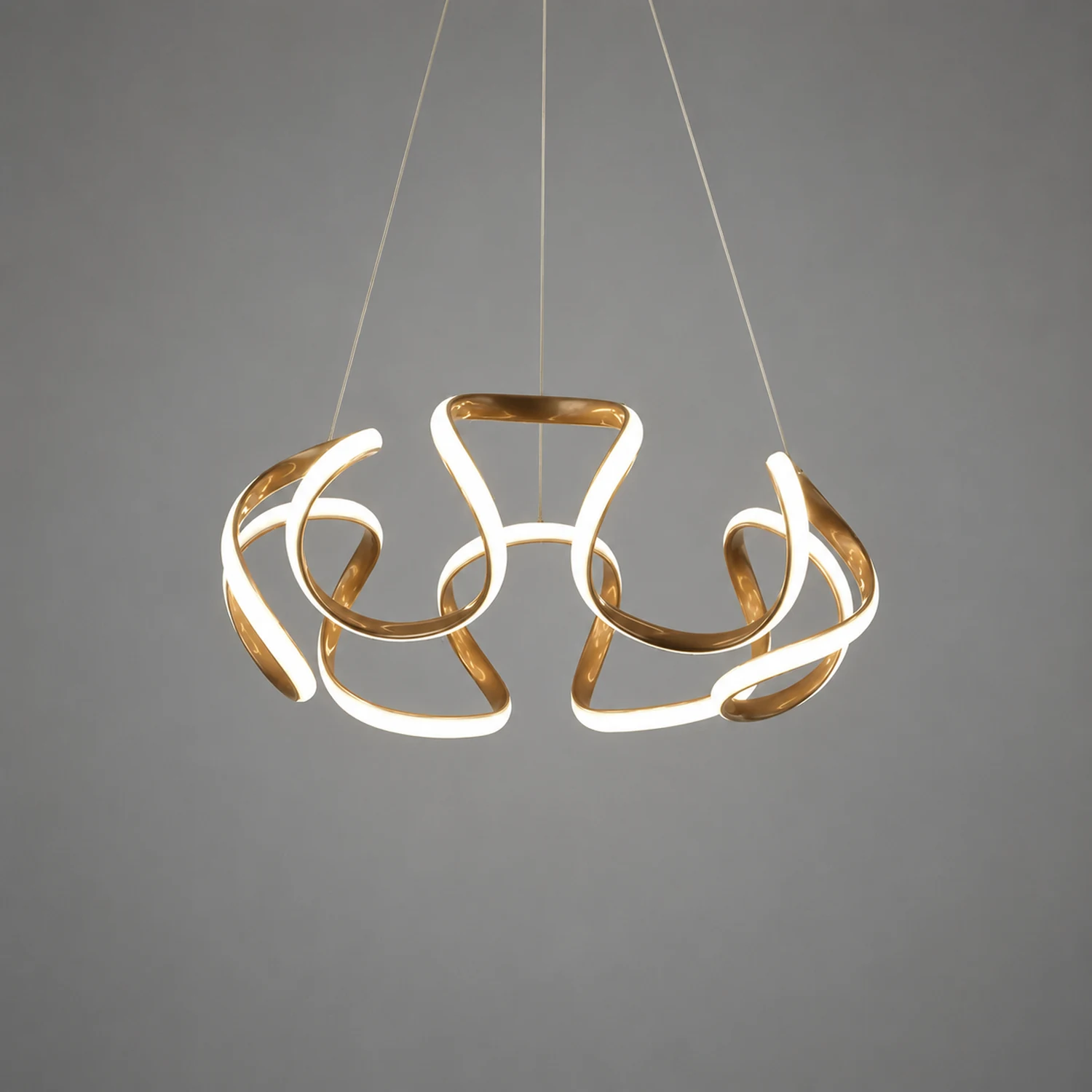 Modern Irregular Flower Metal/Silicone Pendant Light, 3 Colors - Lumpaz