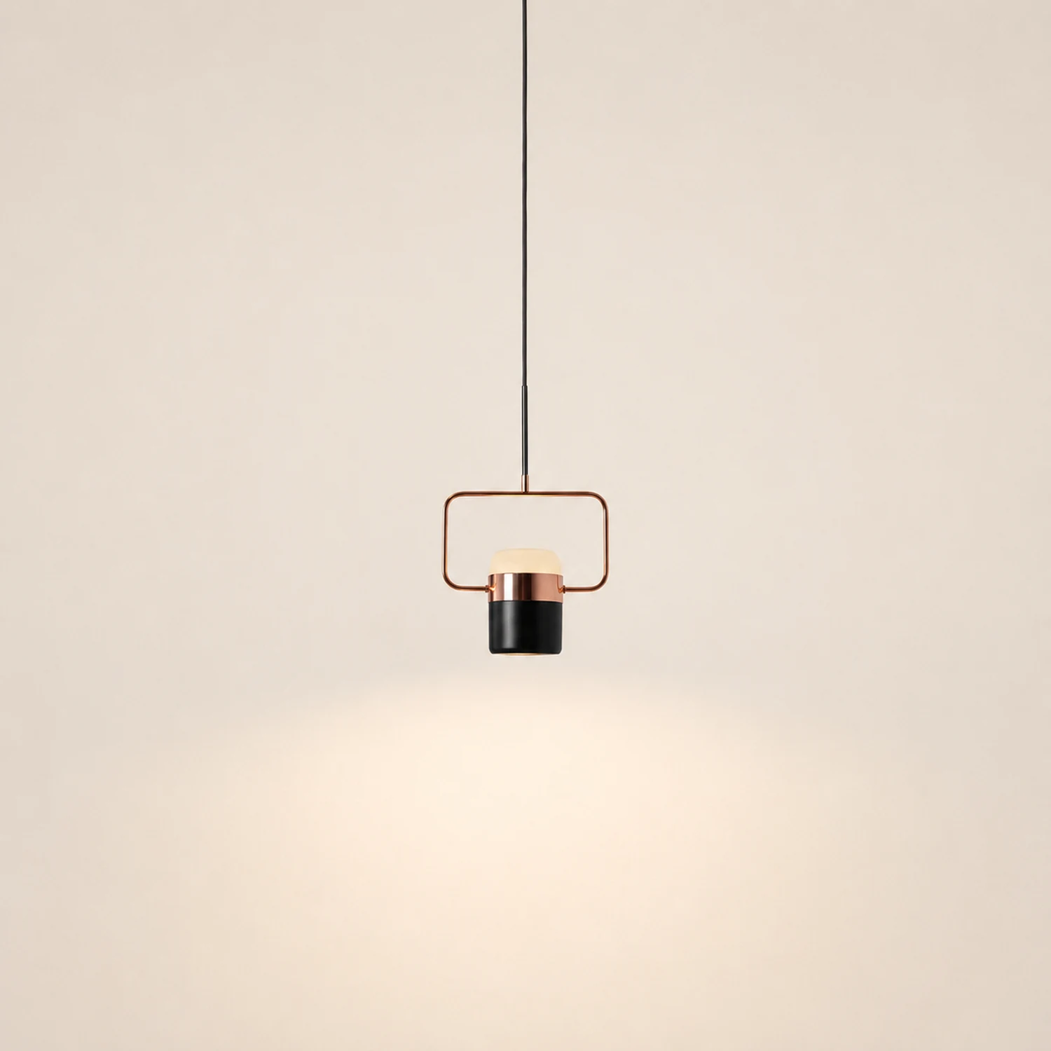 Cooley Modern Industrial Scandinavian Metal/Glass Pendant Light，White/Black - Lumpaz
