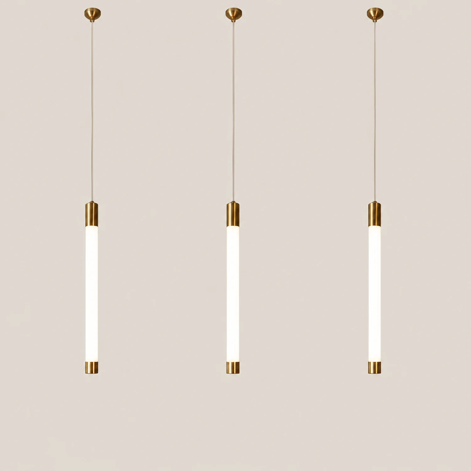 Edge Pendant Light Linear Modern/Minimalist, Acrylic, White, Living Room - Lumpaz