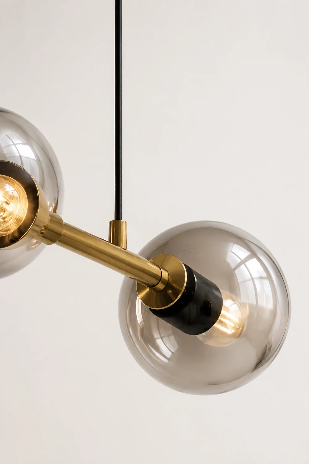 Valentina Modern Bubble Metal/Glass Pendant Light, Gold - Lumpaz