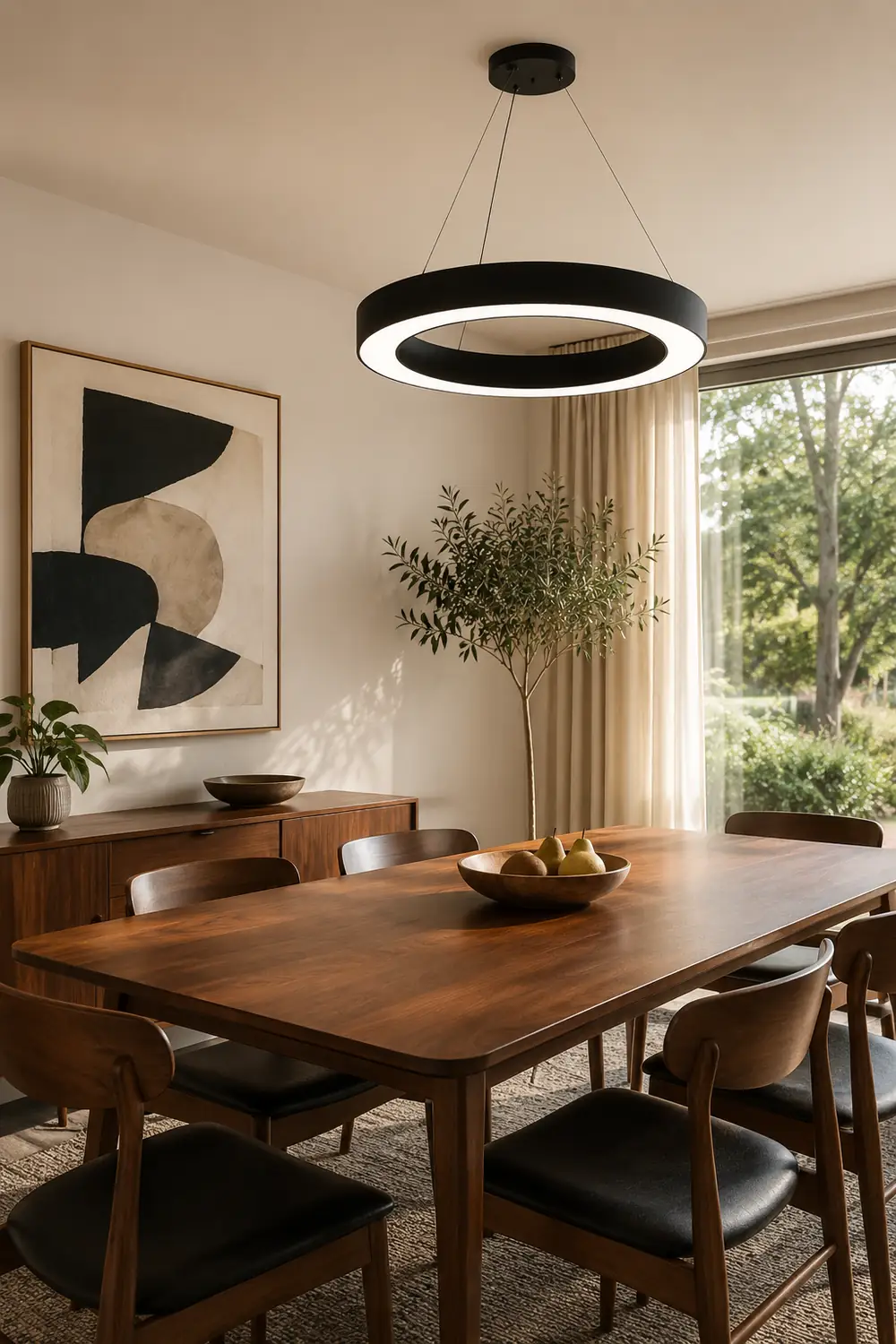 Arisha Minimalist Ring Acrylic Pendant Light Bedroom/Living Room - Lumpaz