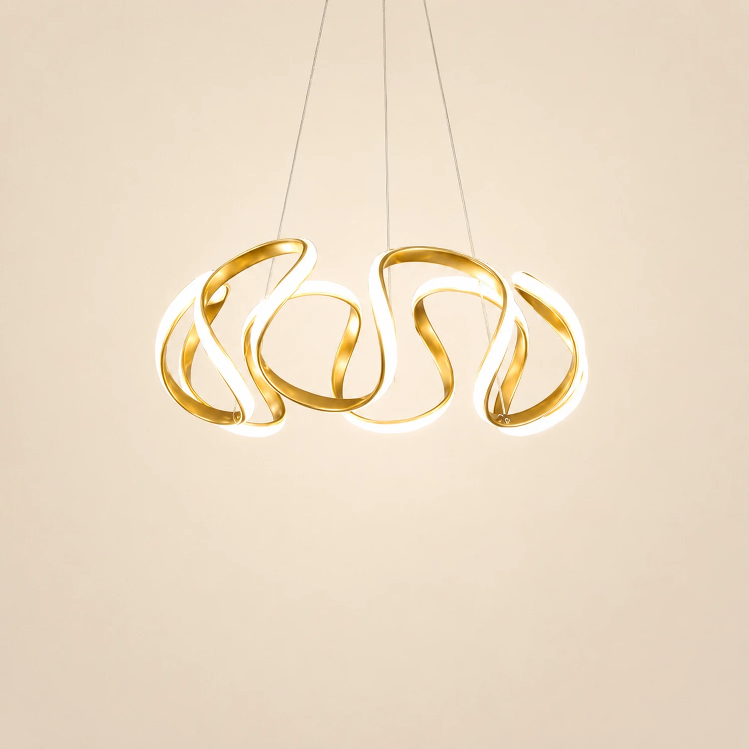 Modern Irregular Flower Metal/Silicone Pendant Light, 3 Colors - Lumpaz