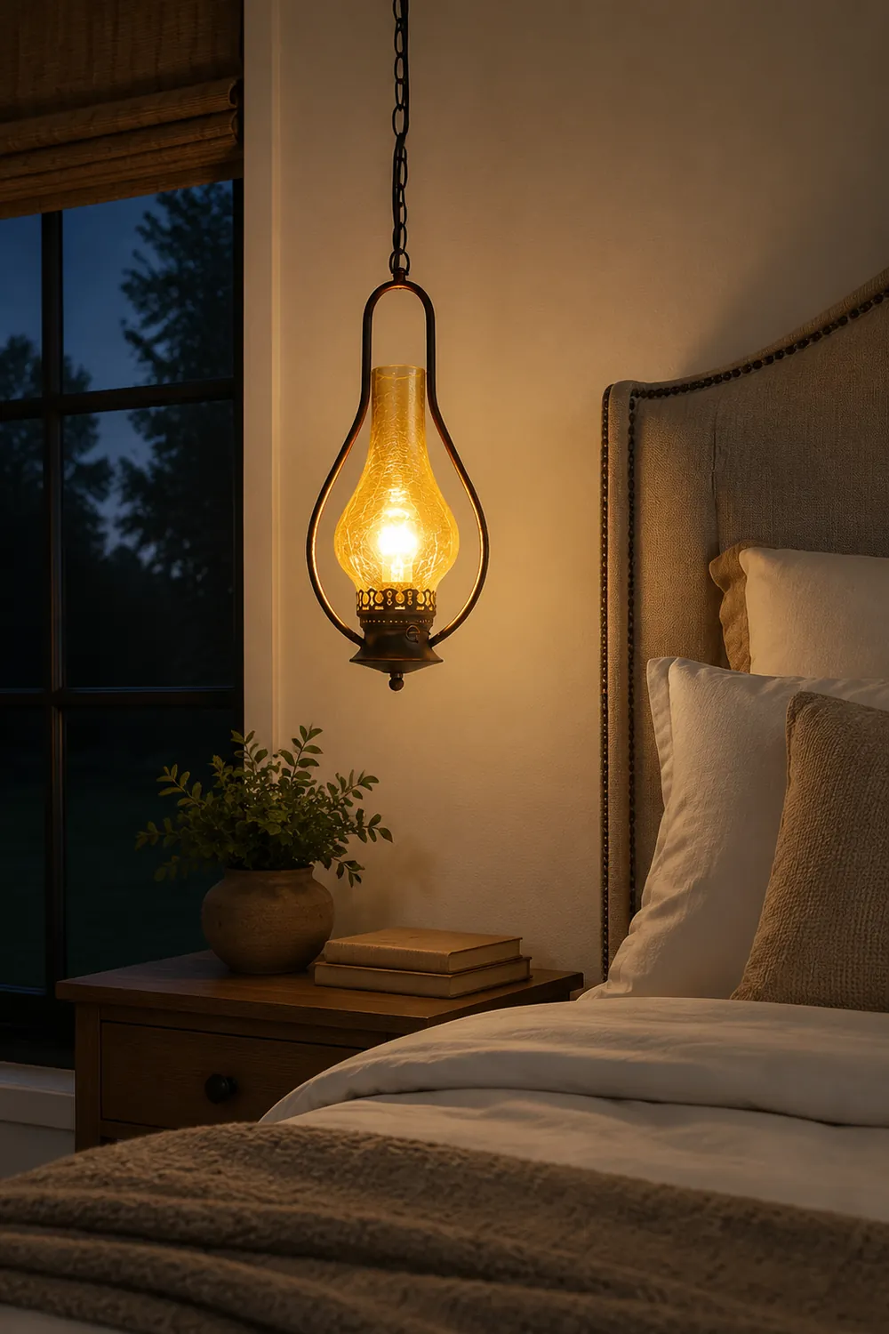Alessio Rustic Vintage Kerosene LED Pendant Light - Lumpaz