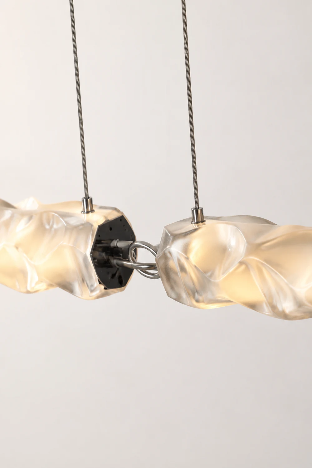 Nazifa Designer pleated Modern Strip Pendant Light, Dining Room - Lumpaz