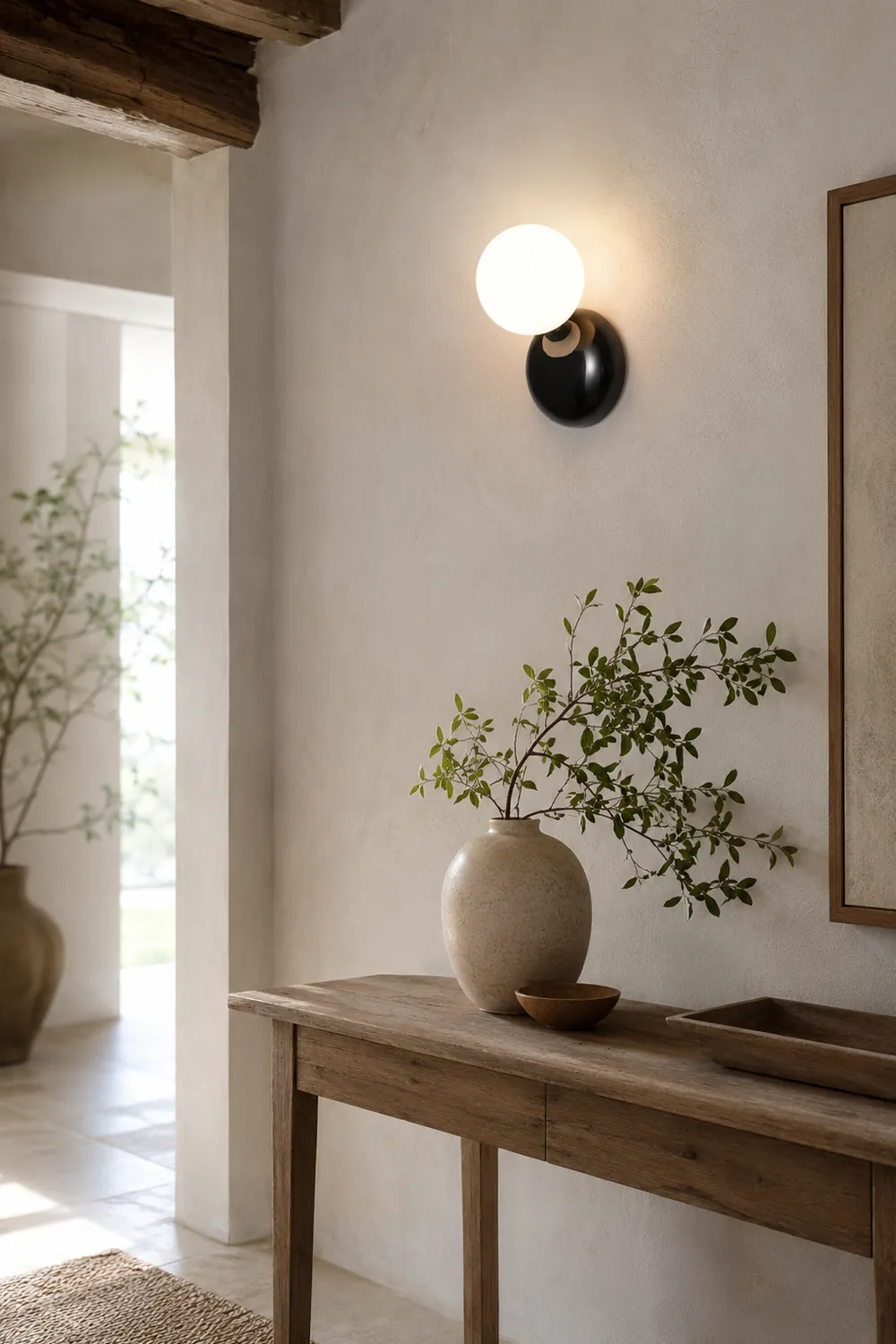 Valentina Modern LED Wall Lamp Black White Metal Living Room - Lumpaz