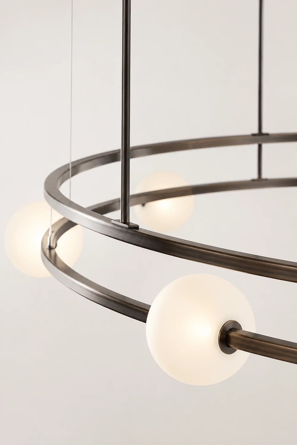 Valentina Modern Ring Metal Pendant Light, Black/Gold - Lumpaz