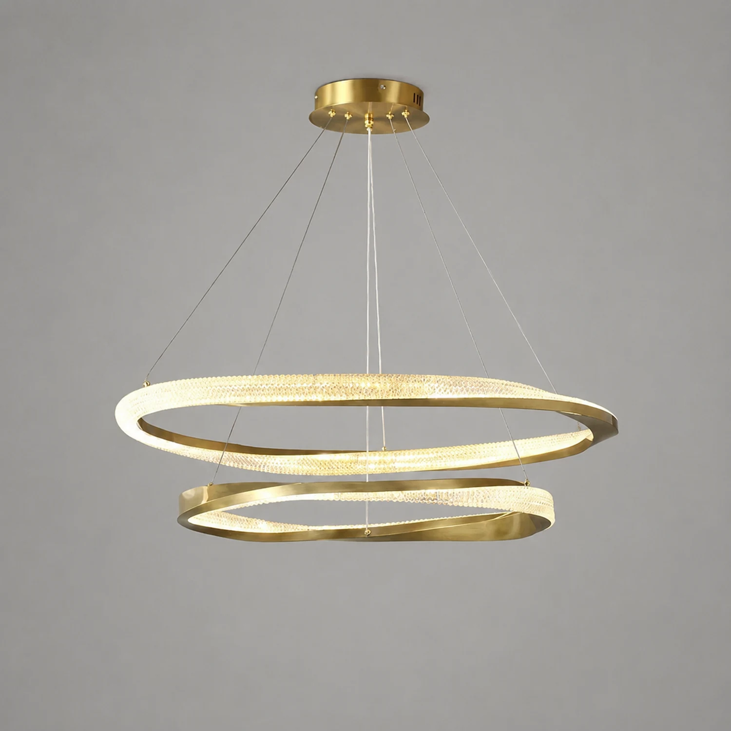 Kirsten Pendant Light, Aluminium & Arcylic, 1/2 Rings, 2 Color - Lumpaz