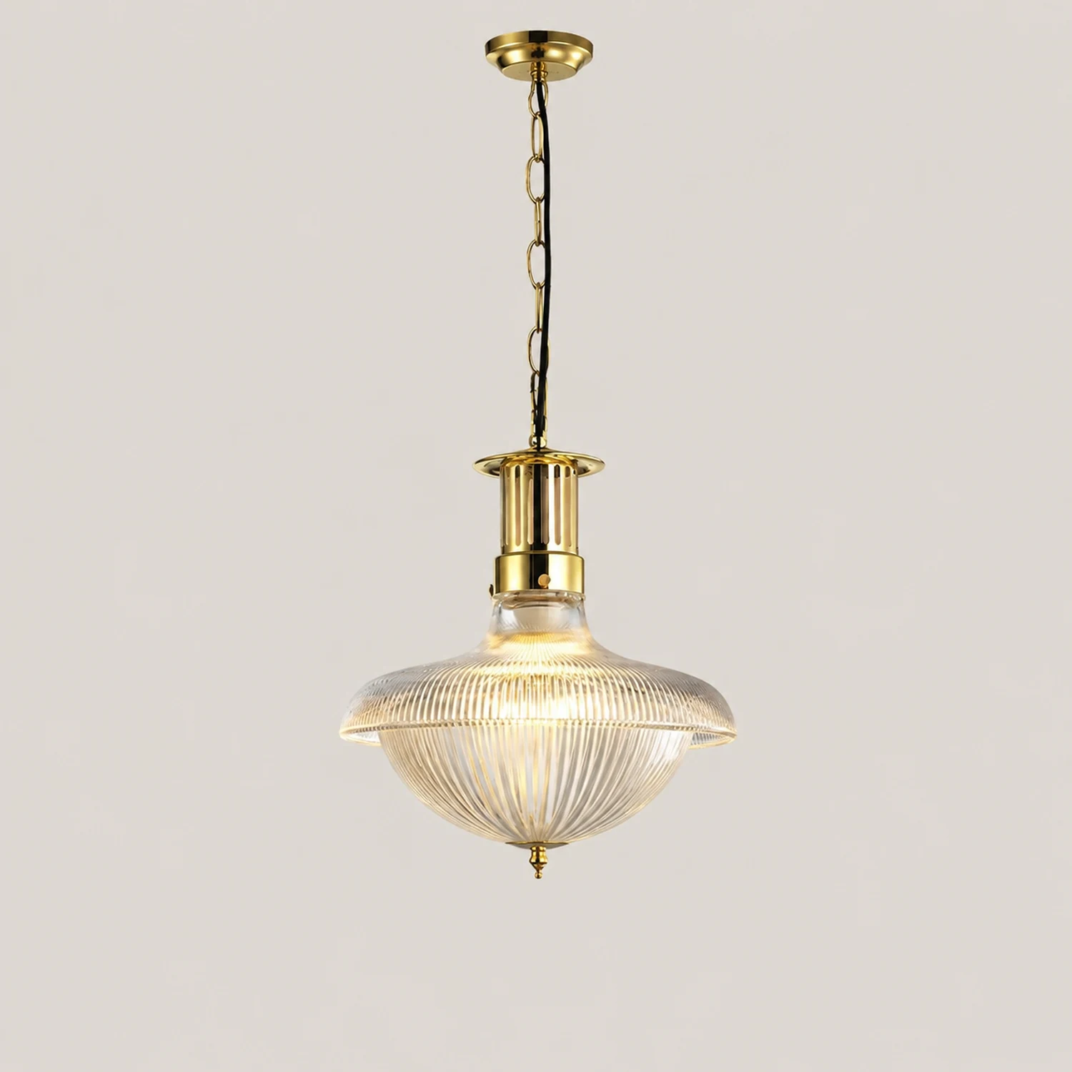 Alessio Vintage Industrial LED Pendant Light Glass Bedroom Kitchen - Lumpaz