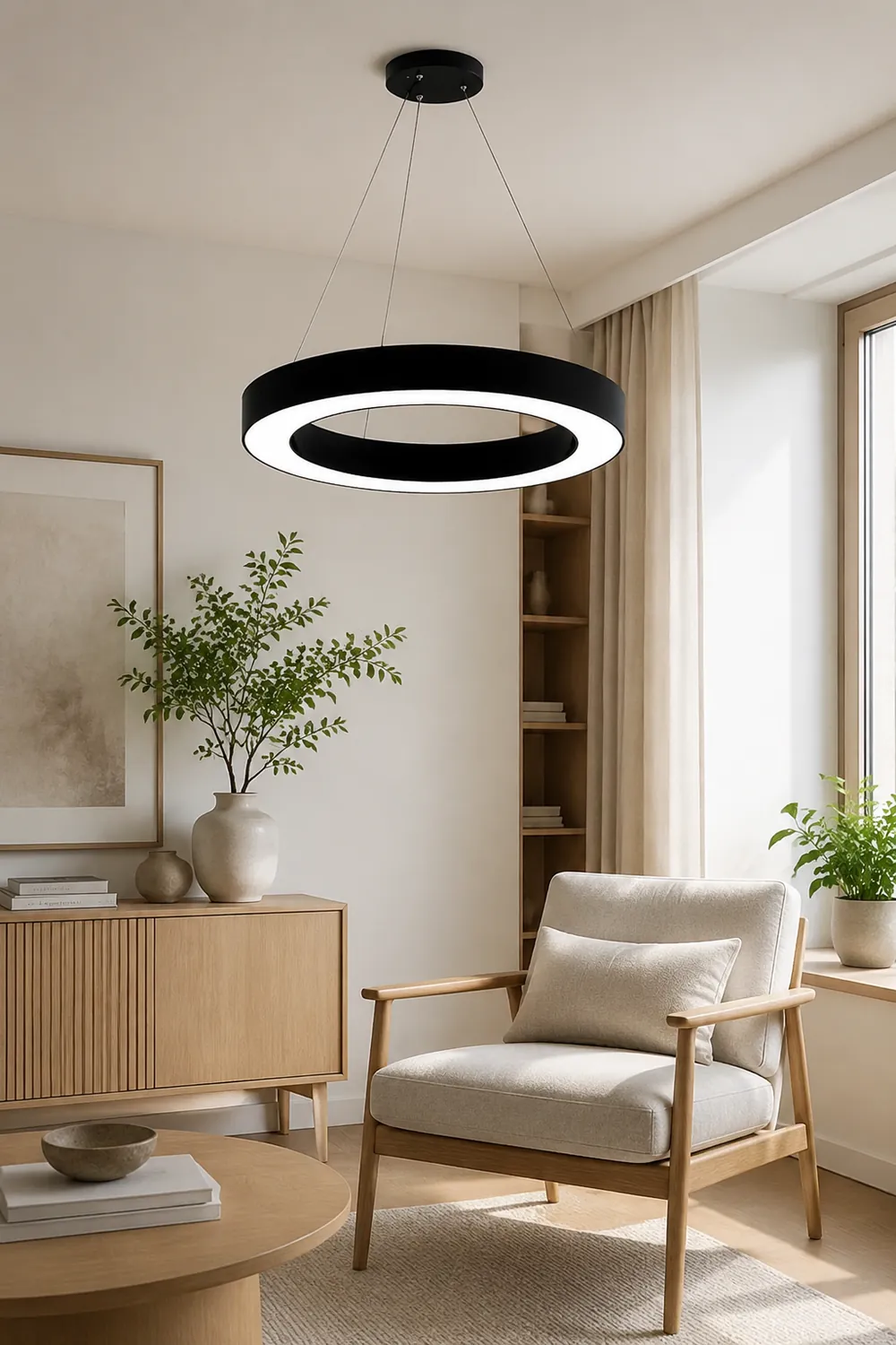 Arisha Minimalist Ring Acrylic Pendant Light Bedroom/Living Room - Lumpaz