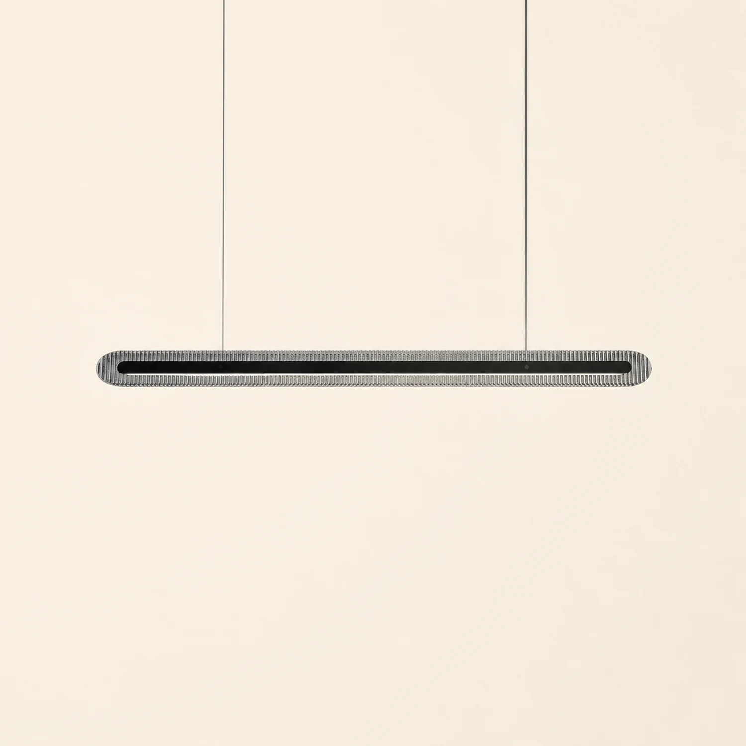 Evette  Minimalist Linear Metal/Acrylic Pendant Light, Black - Lumpaz