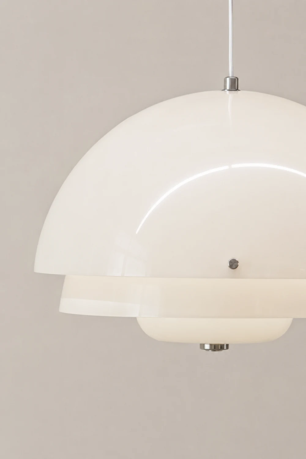 Hailie Dome Shape White Pendant Light - Lumpaz