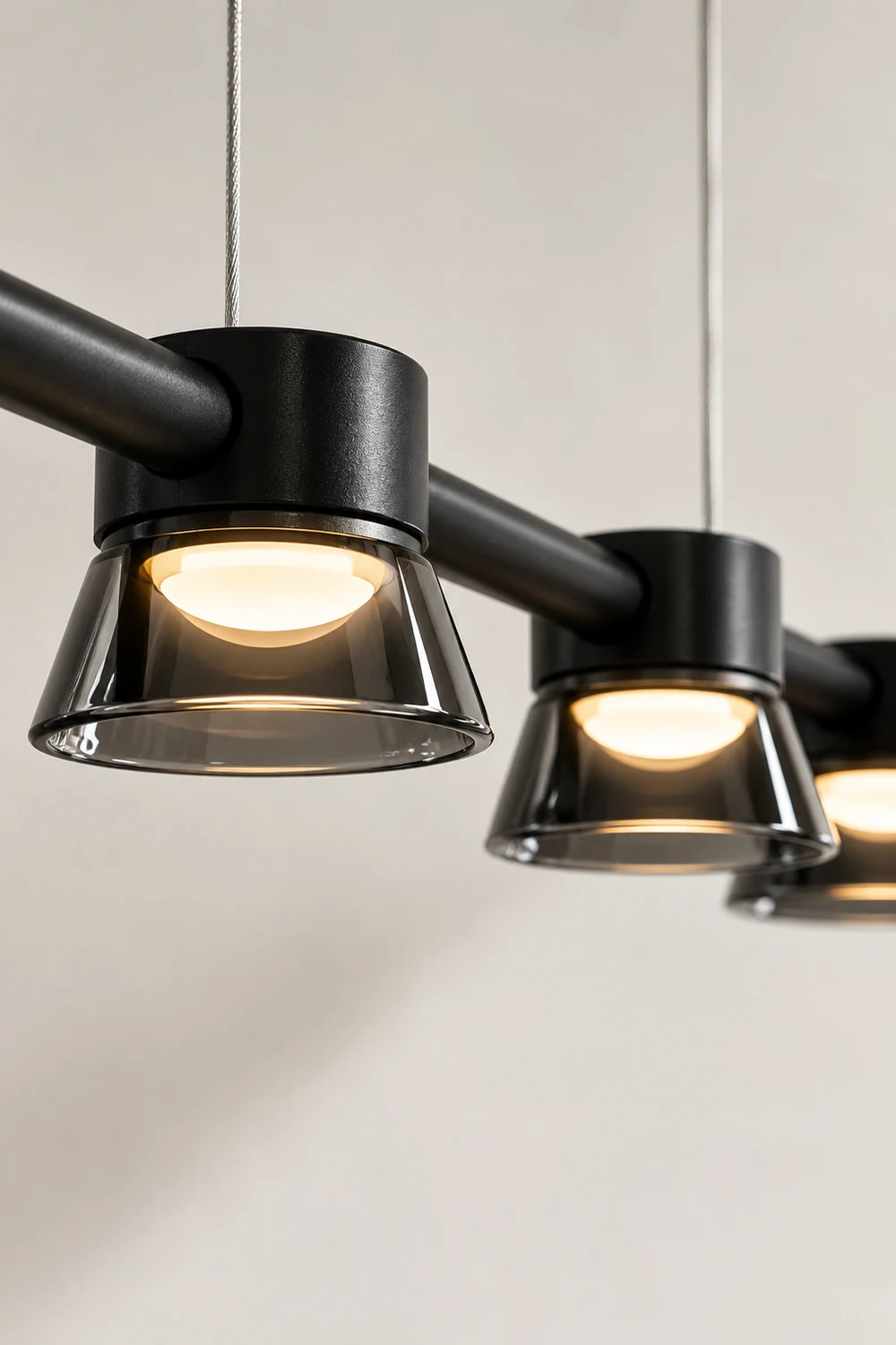 Evette Modern Linear Metal Pendant Light,Black - Lumpaz