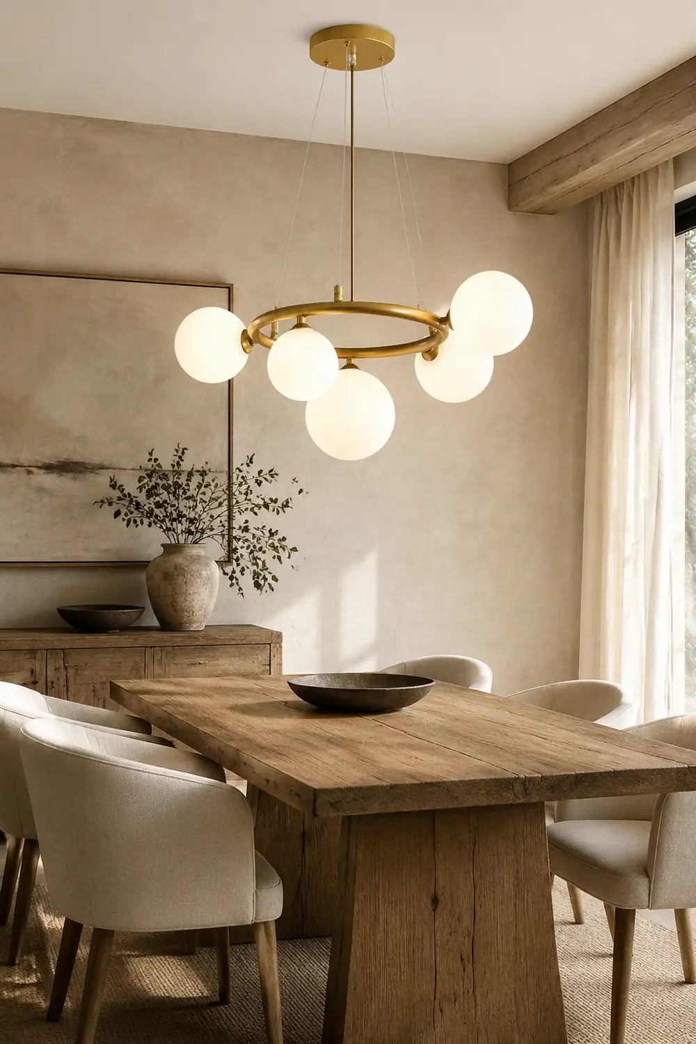 Valentina Modern Designe Wave Metal/Glass Pendant Light, White/Gold - Lumpaz