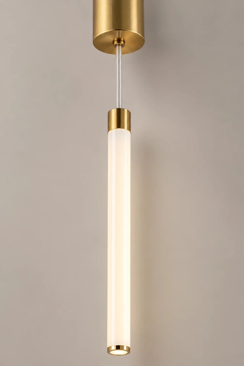 Edge Pendant Light Linear Modern/Minimalist, Acrylic, White, Living Room - Lumpaz