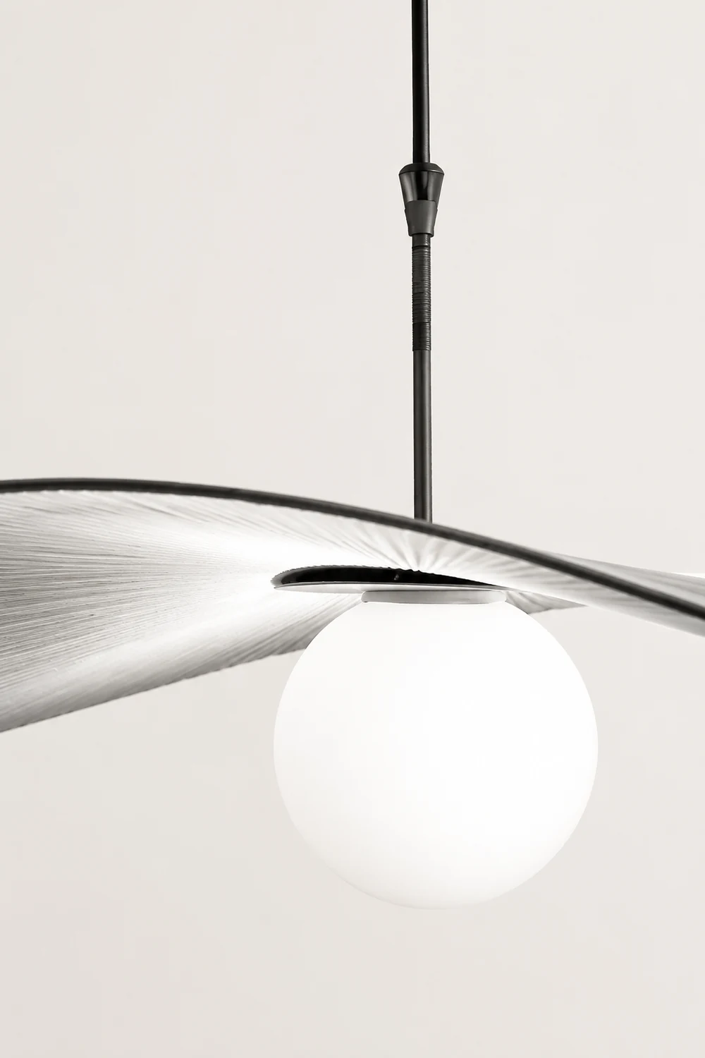 Modern LED Metal/Fabric Pendant Light Blue/White Living Room - Lumpaz