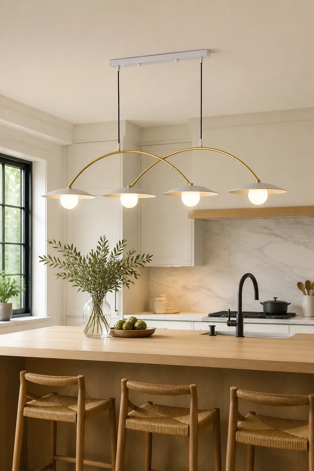 Carins Metal Cluster Pendant Light, 31.5"/46.8" - Lumpaz
