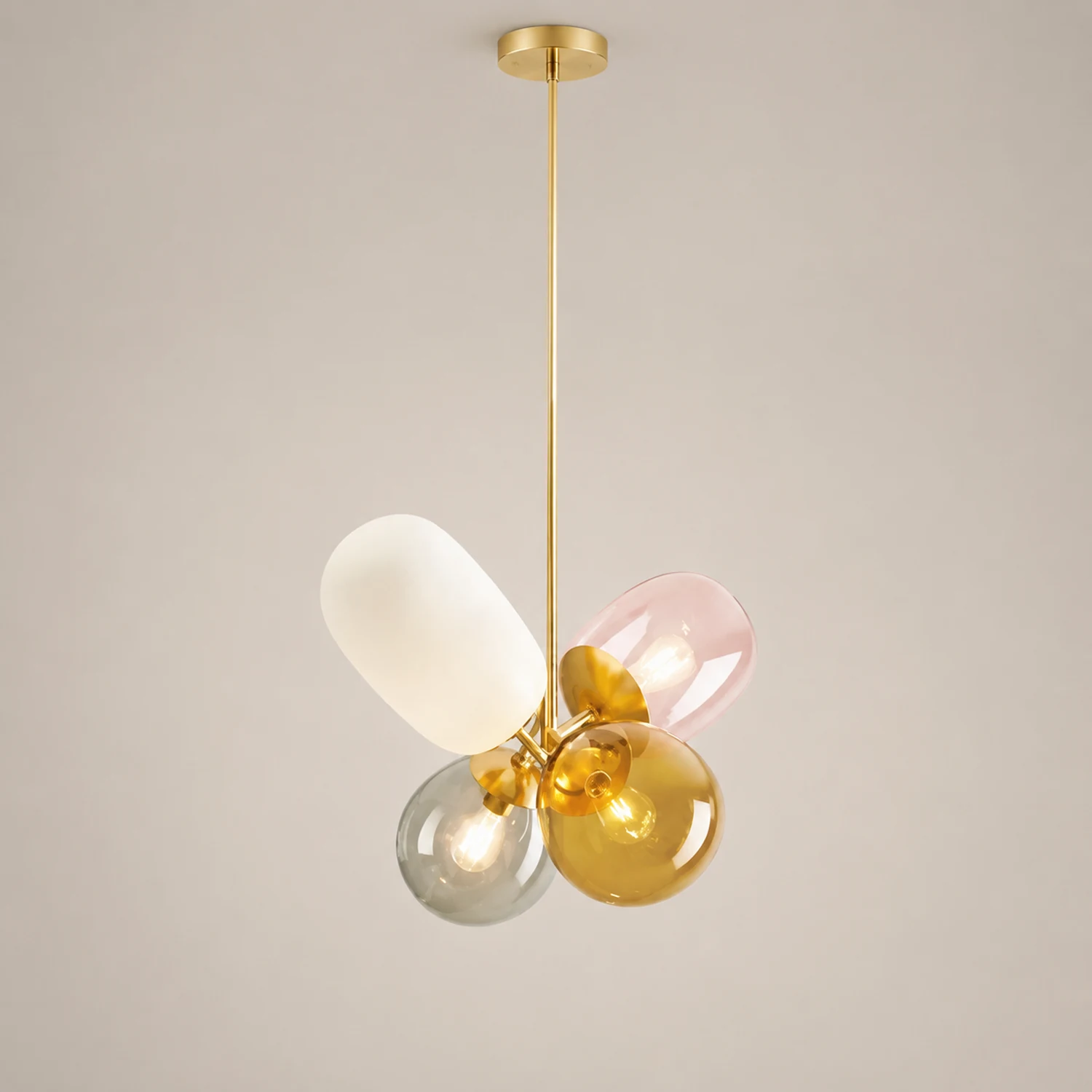 Morandi Colorful Balloon Glass Creative Pendant Light - Lumpaz