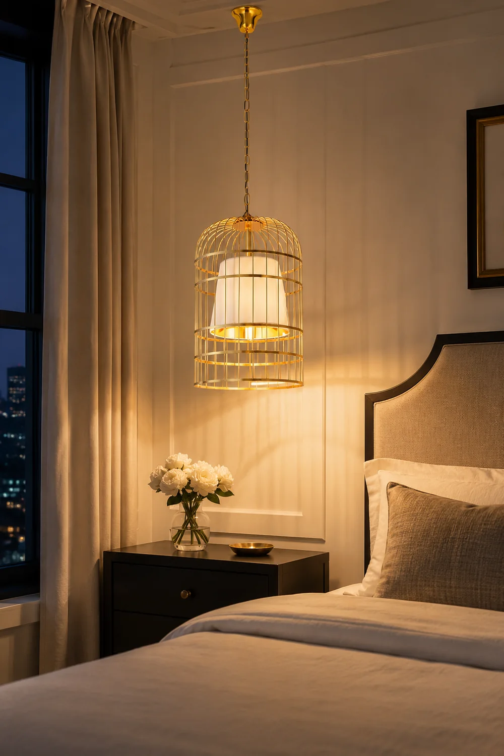 Alessio Vintage Bird Cage Metal Pendant Light - Lumpaz