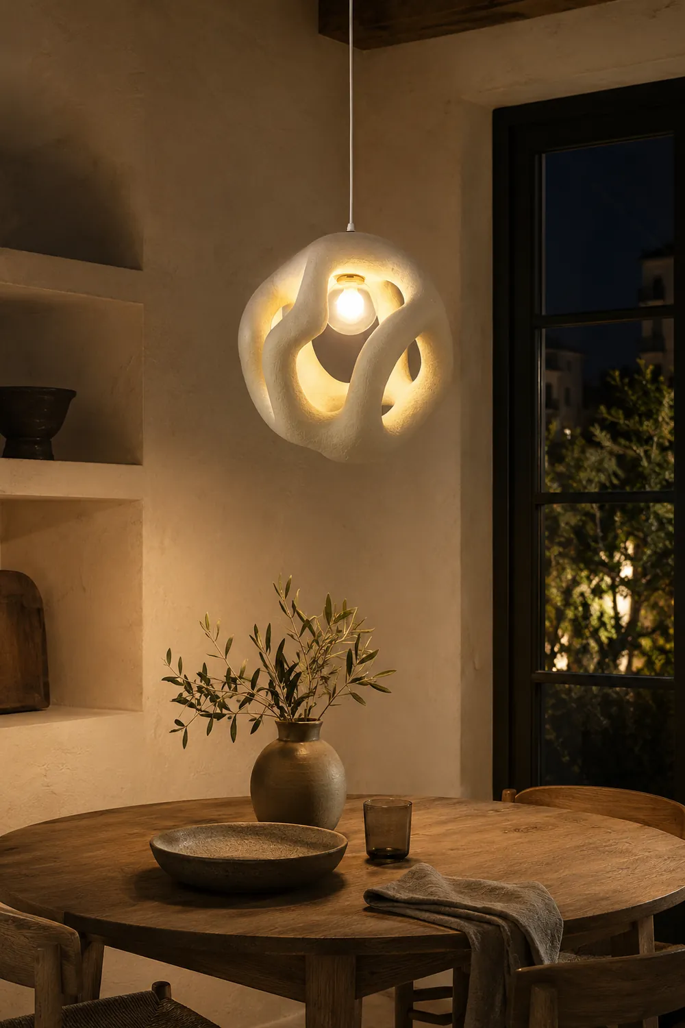 Byers Modern Metal/Resin White/Black Pendant Light - Lumpaz