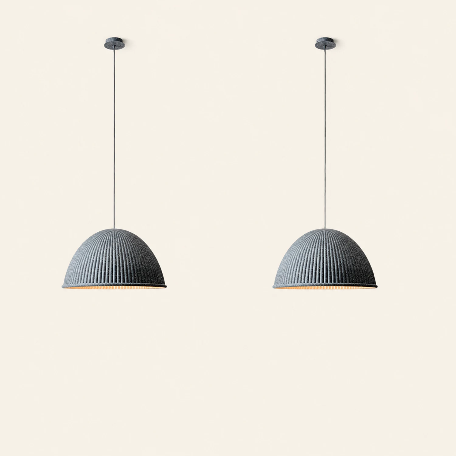 Morandi Modern Semi Resin Pendant Light, Gray/Black/White - Lumpaz