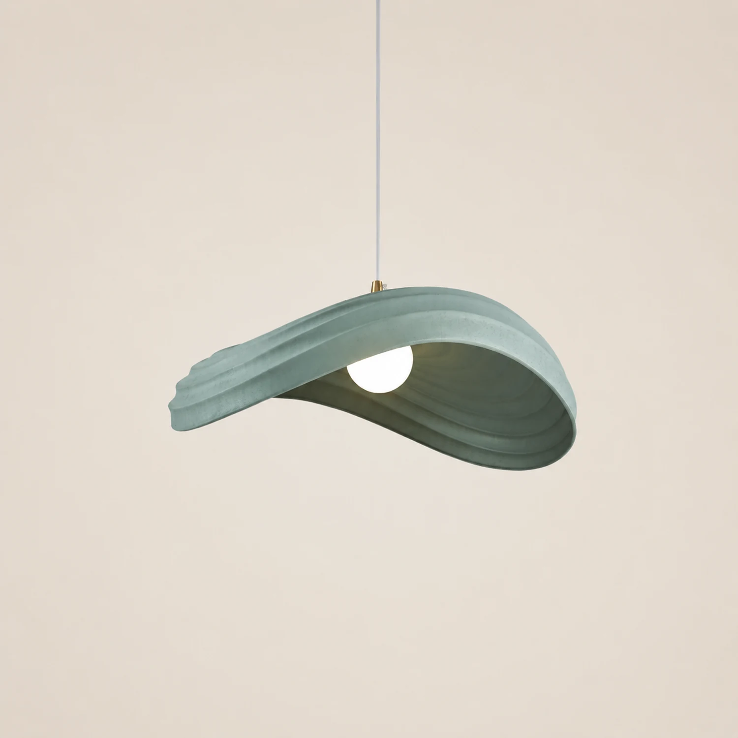 Renée Wabi-Sabi Minimalisme Ripple Pendant Light, Resin&Metal - Lumpaz