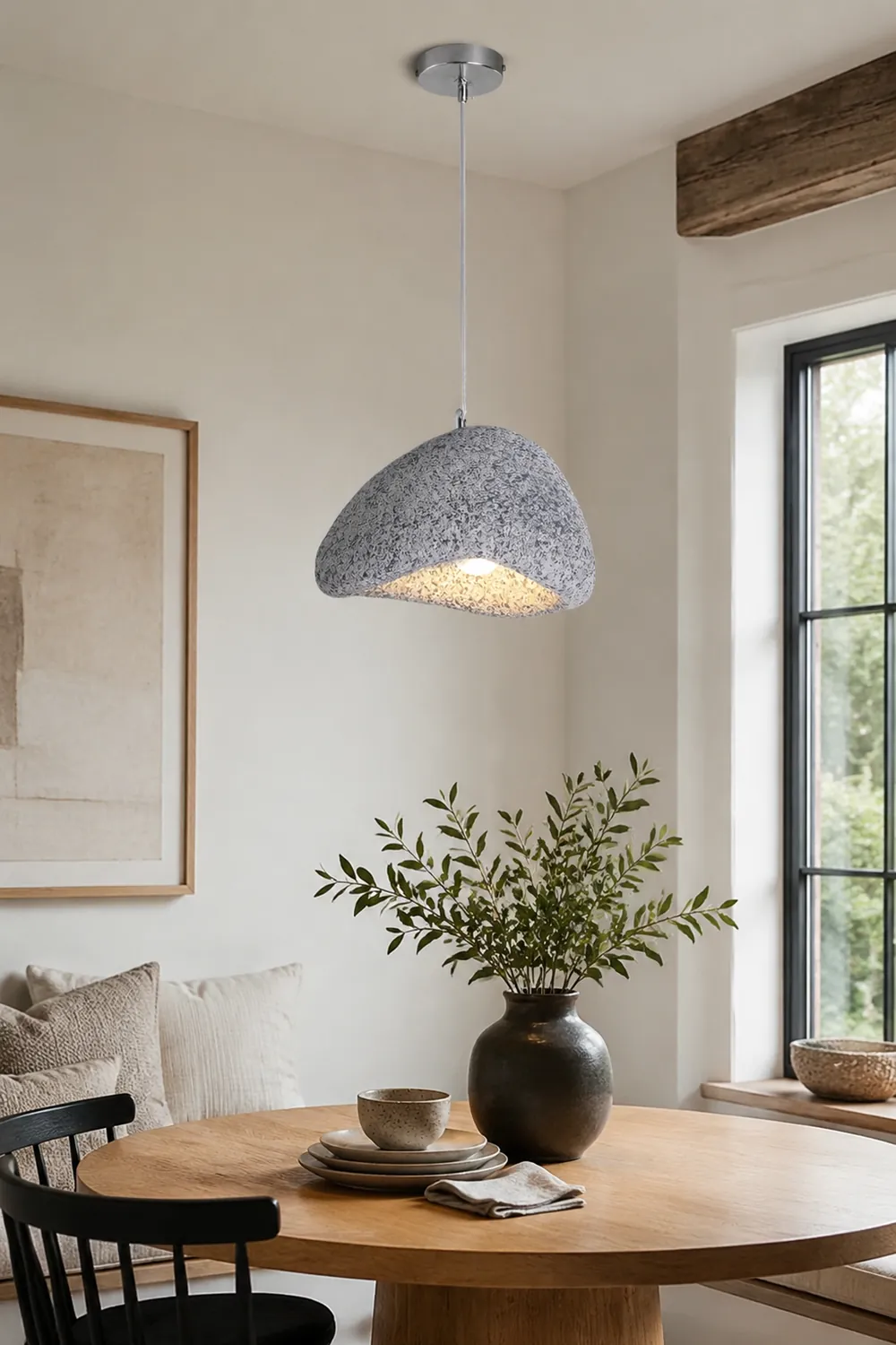 Byers Wabi Sabi Bread Shape Resin Pendant Light, Resin, 4 Color - Lumpaz