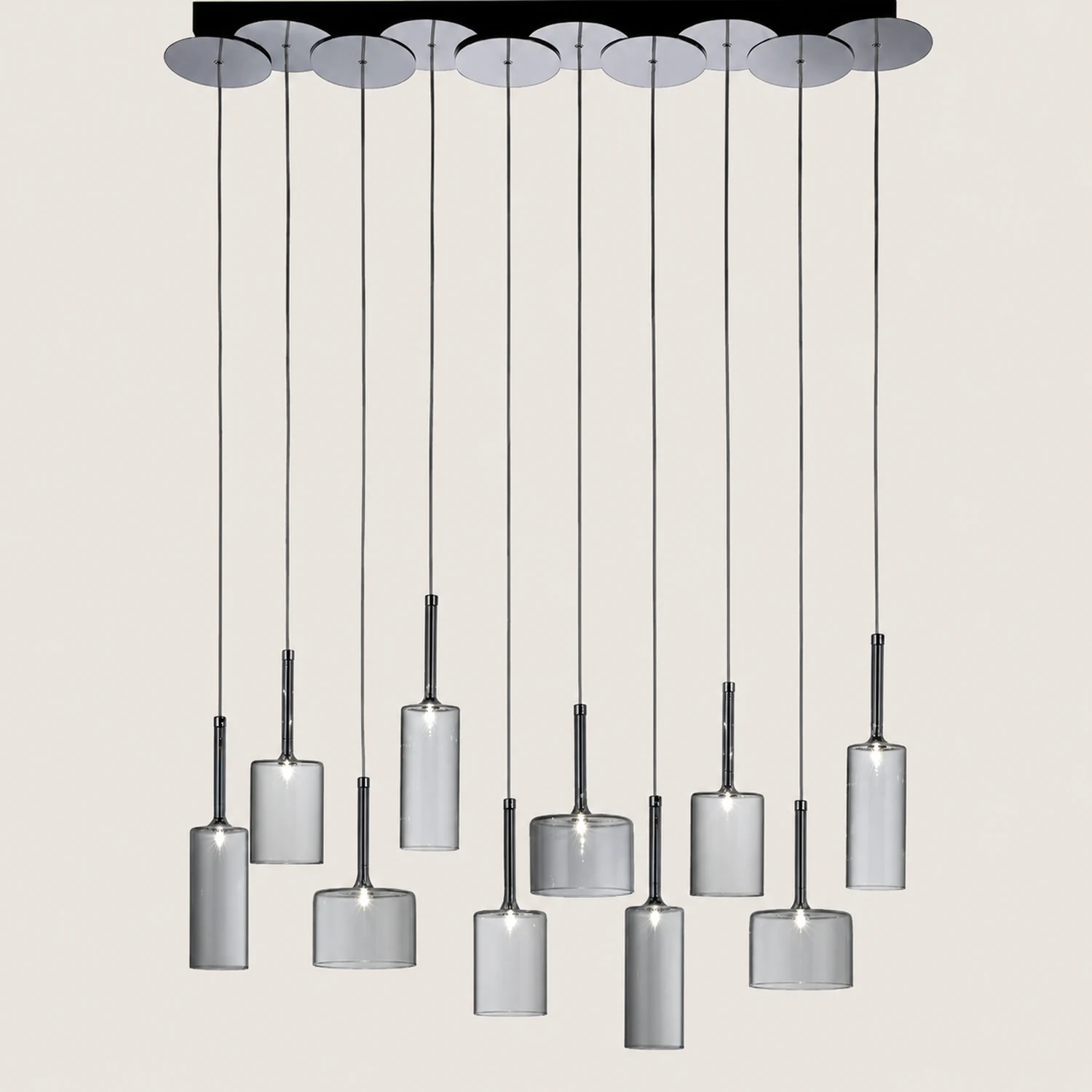 Kristy Modern Geometric Cluster Glass Pendant Light, Clear - Lumpaz