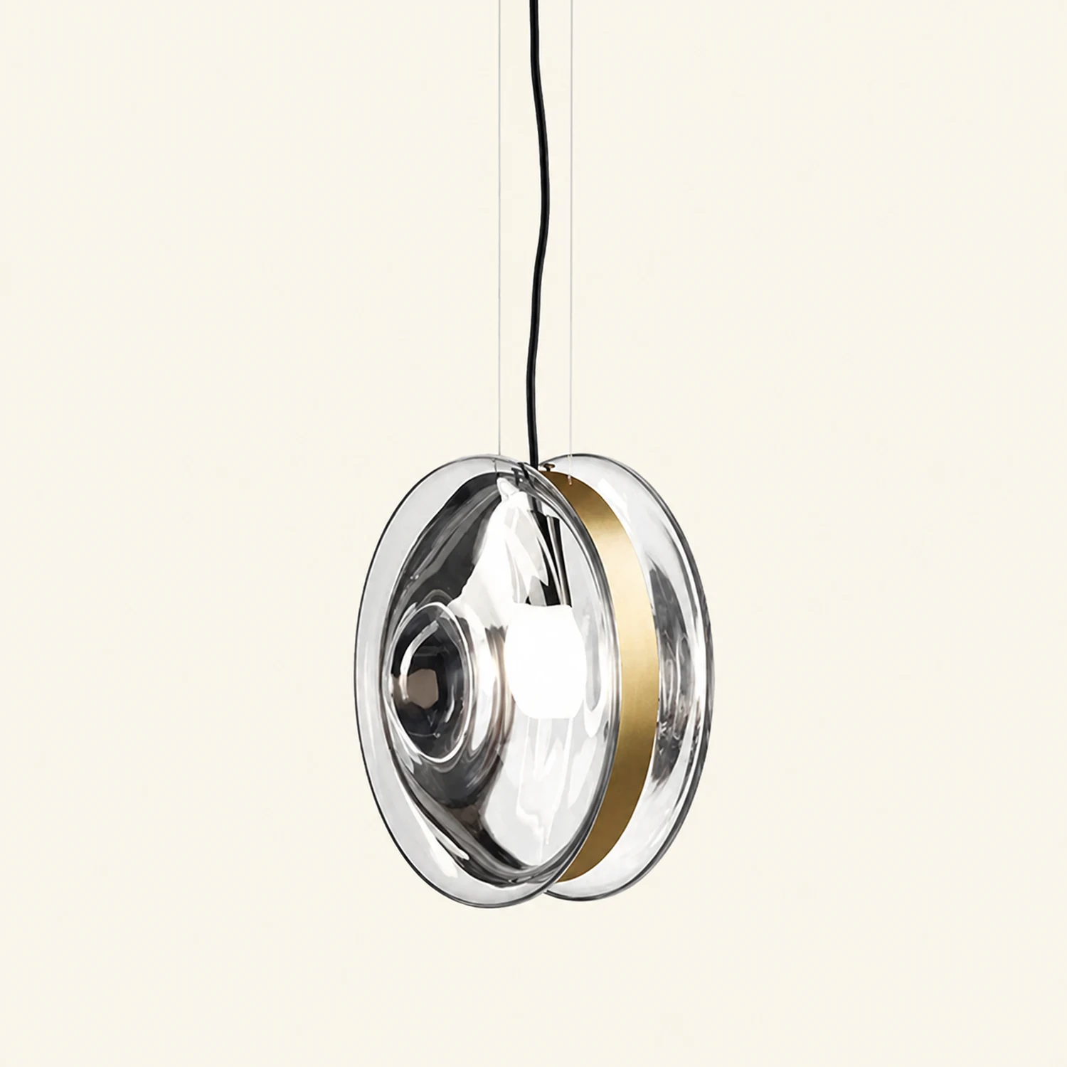 Hailie Art Round Glass Pendant Light, Metal&Glass, 6 Color - Lumpaz