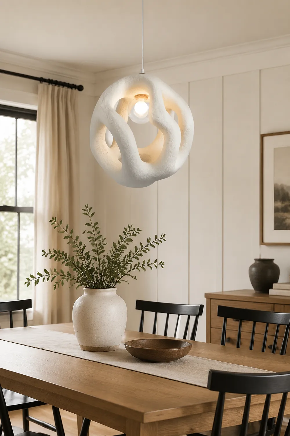 Byers Modern Metal/Resin White/Black Pendant Light - Lumpaz