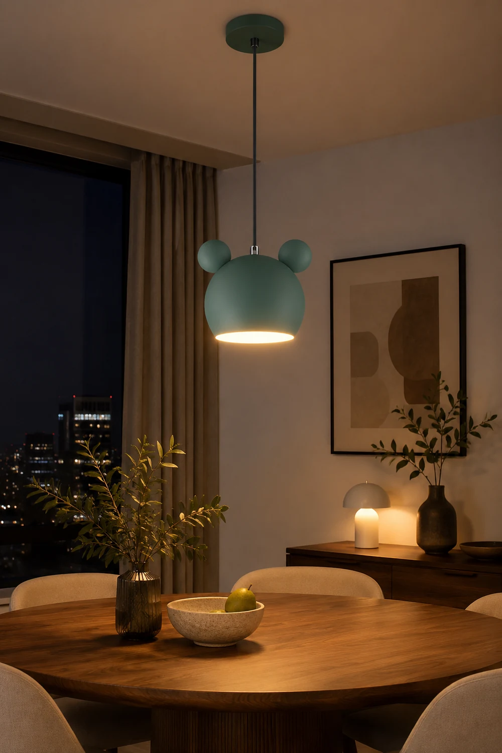 Morandi Modern Cartoon Beer Shape Metal Pendant Light, Multicolor - Lumpaz
