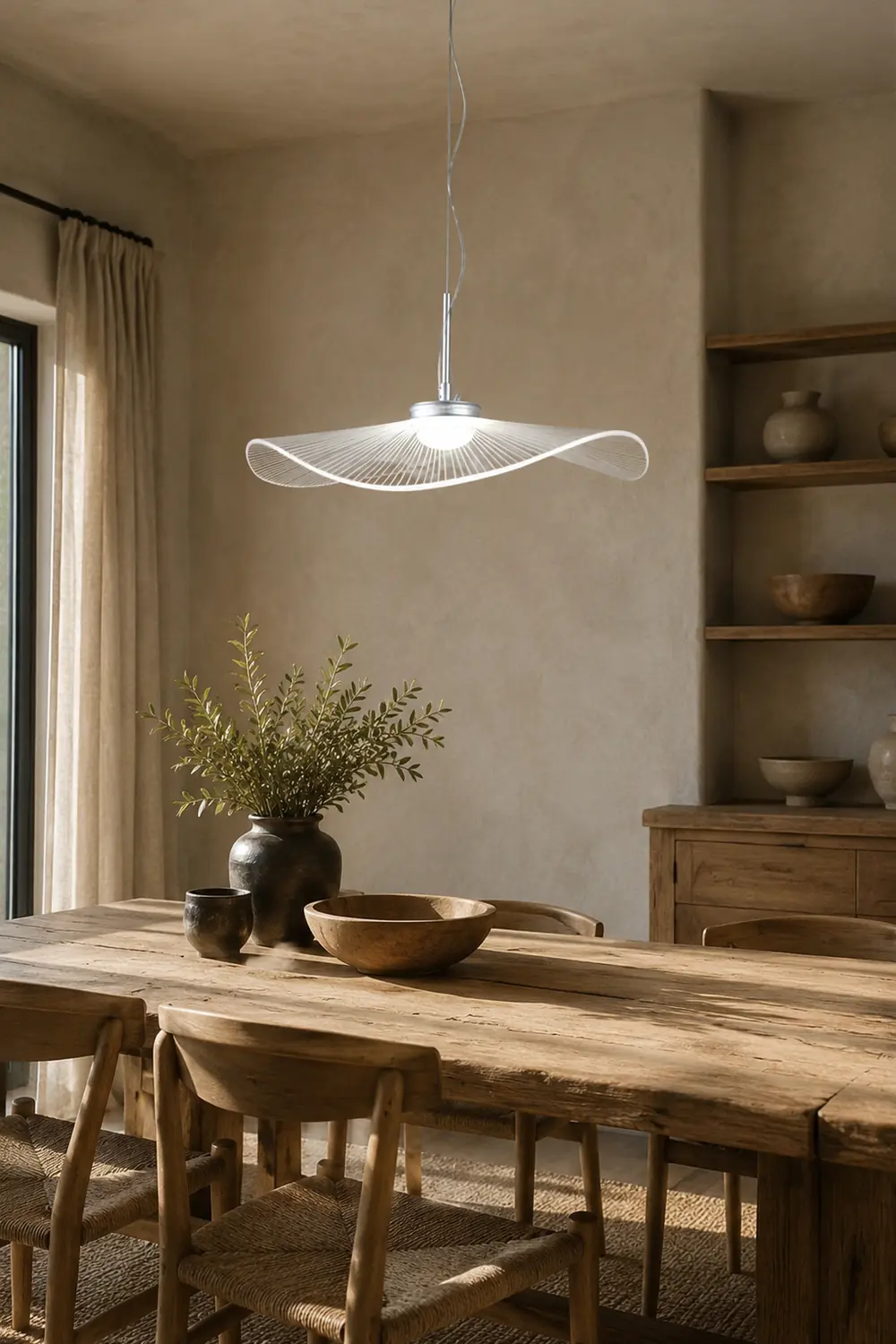 Carins Designer Lotus Leaf Shaped Metal Pendant Light,White - Lumpaz