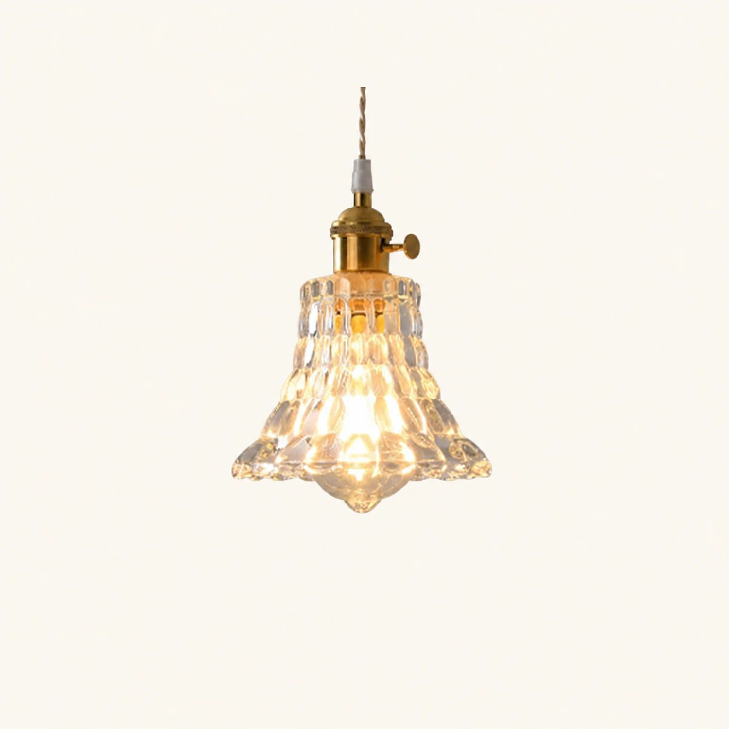 Hailie Art Deco Blown Brass & Glass Pendant Light, 7 Styles - Lumpaz