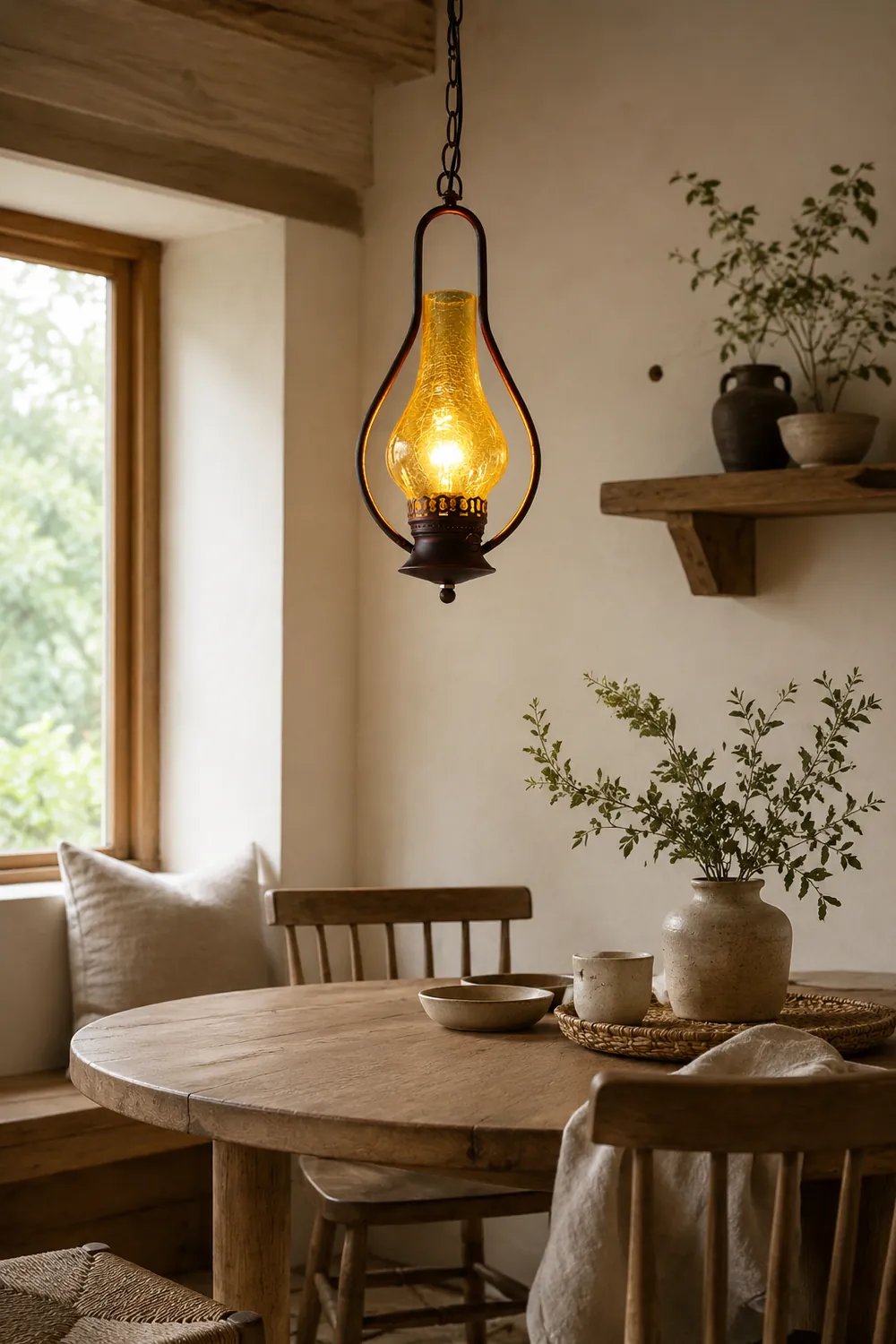Alessio Rustic Vintage Kerosene LED Pendant Light - Lumpaz