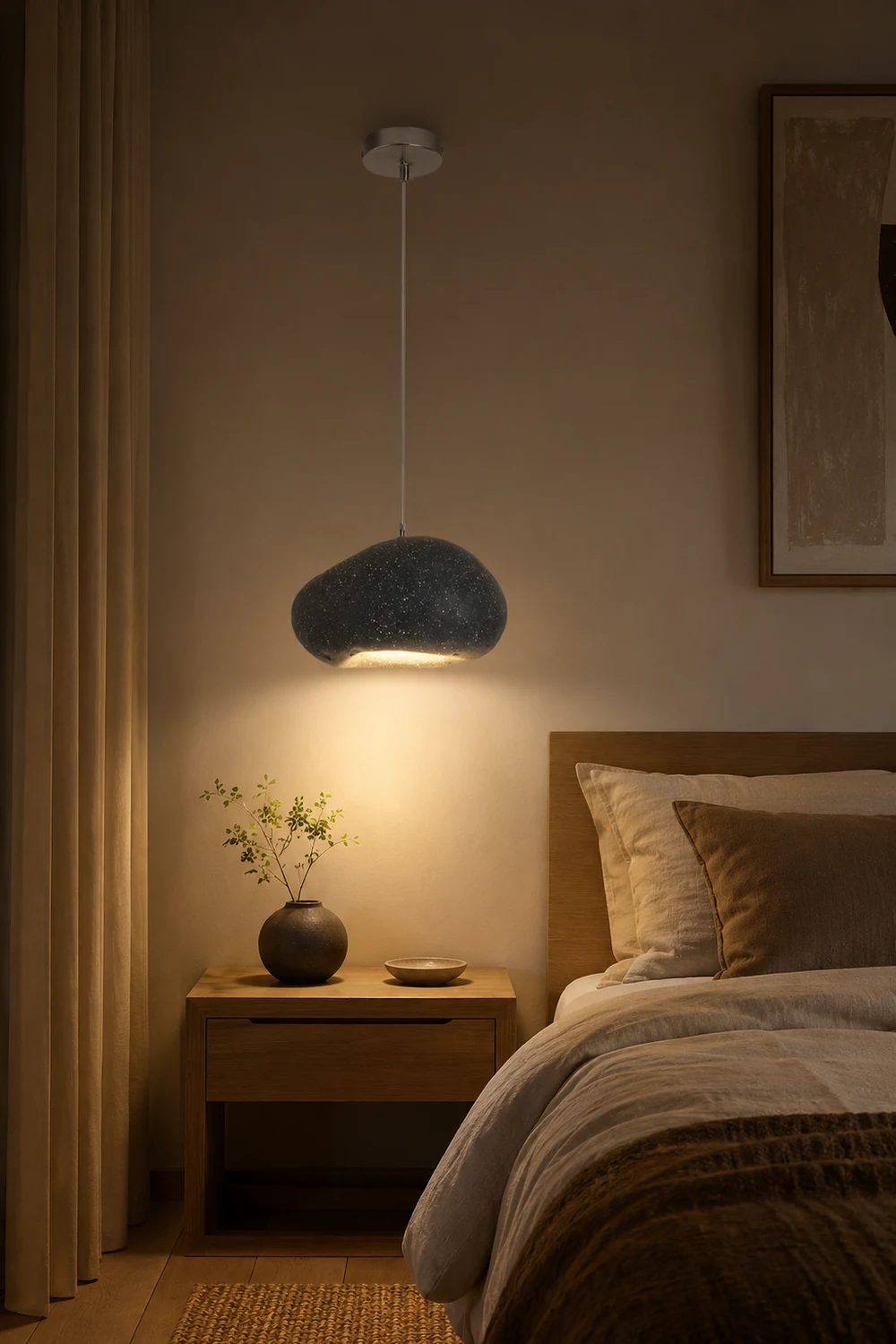 Byers Wabi Sabi Bread Shape Pendant Light, 4 Color - Lumpaz