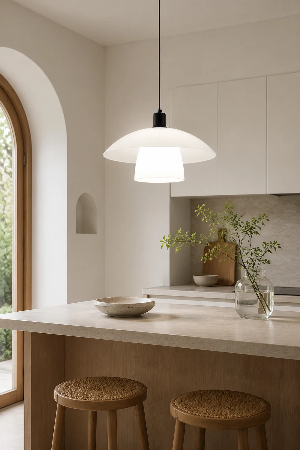 Carins White Pendant Light - Lumpaz