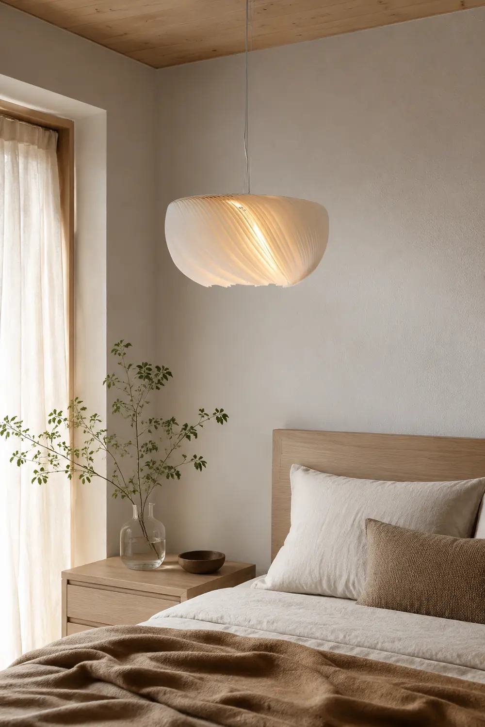 Renée Nordic Circle Nature Pendant Light, Living Room/Dining Room - Lumpaz