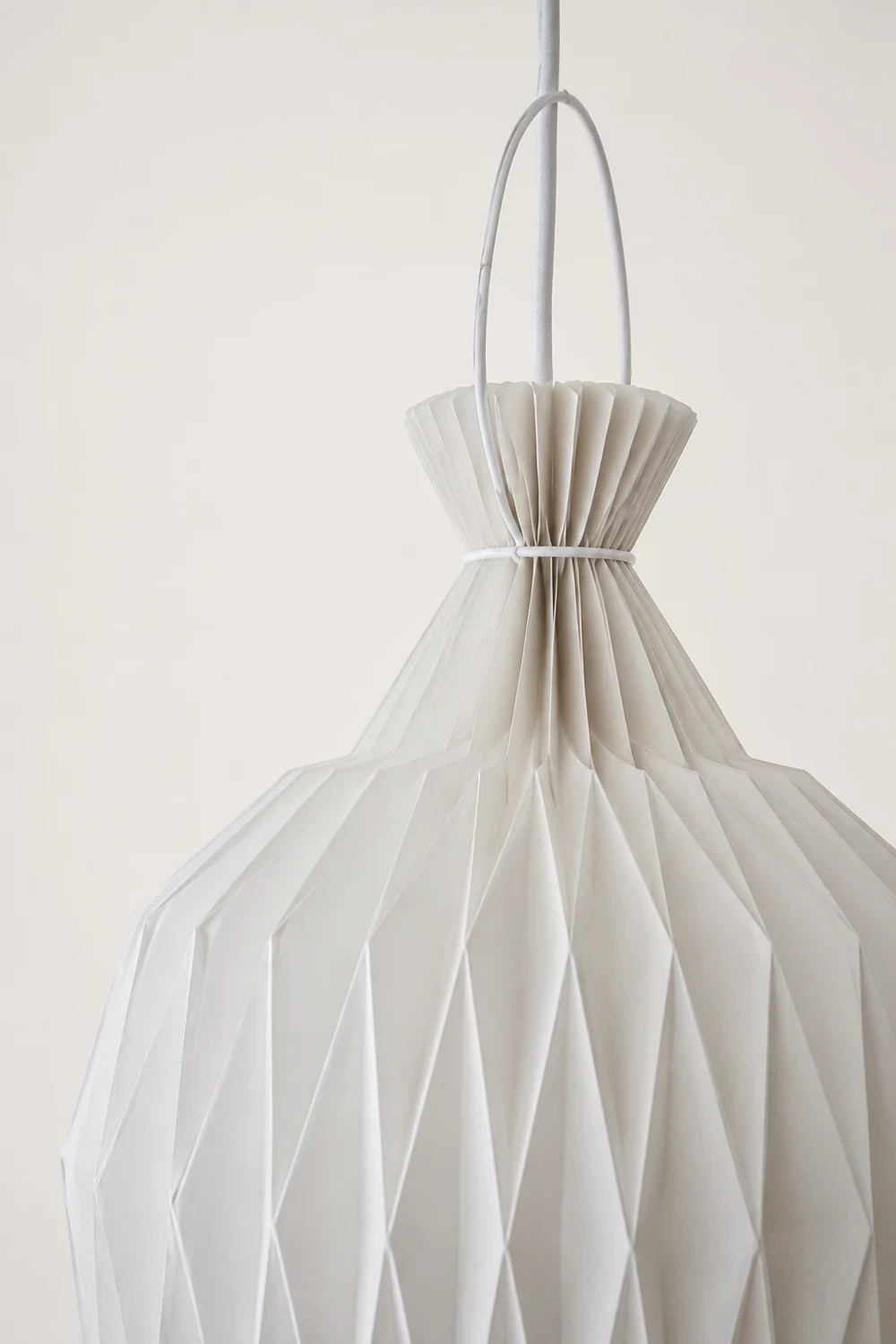 Renée Minimalist Paper Globe Pendant Light, White, 2 Size - Lumpaz
