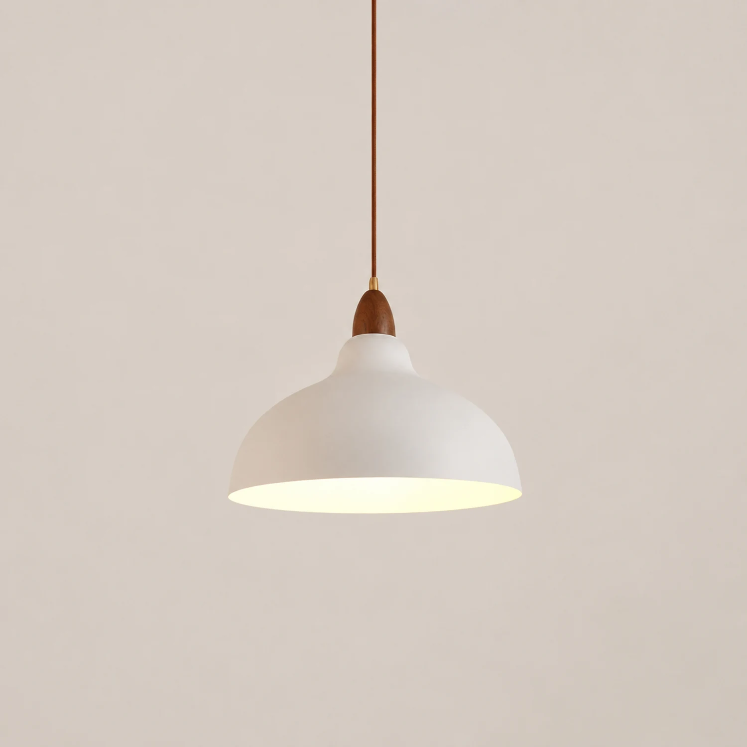 Morandi Modern Bowl-shaped Metal Pendant Light, Black/White - Lumpaz