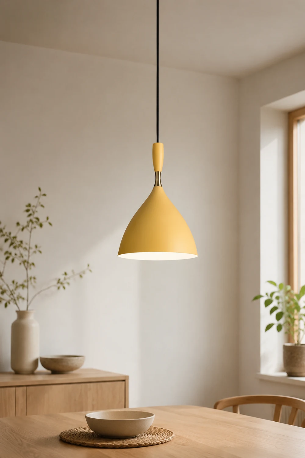 Morandi Metal Colorful Single Pendant Light Bedroom/Living Room - Lumpaz