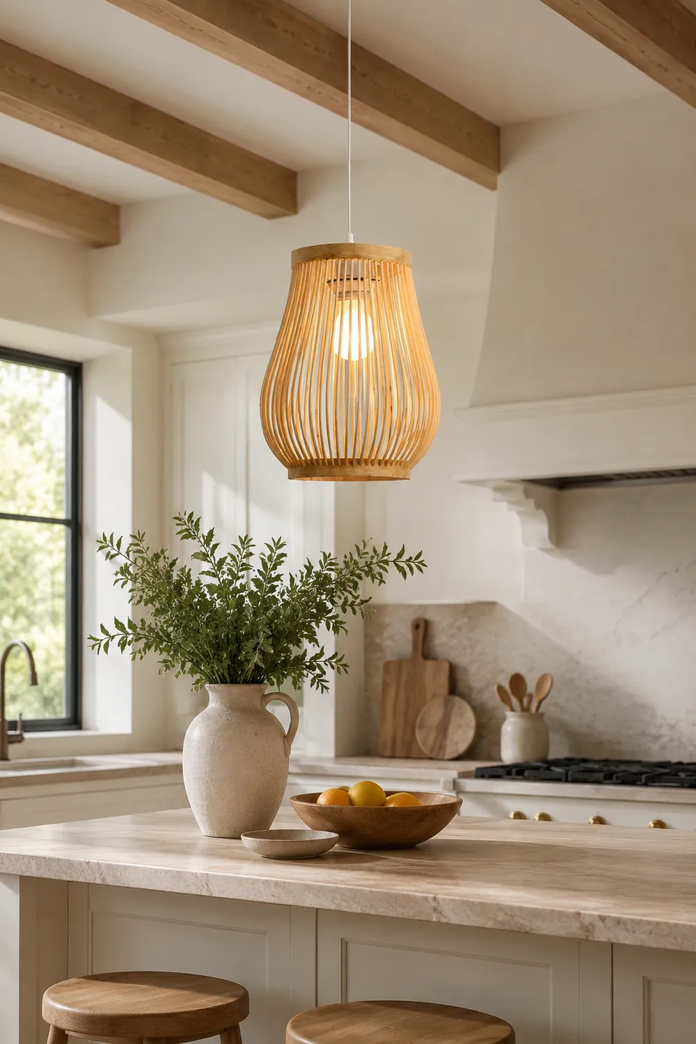 Muto Designer Handmade Weave Bamboo Pendant Light - Lumpaz