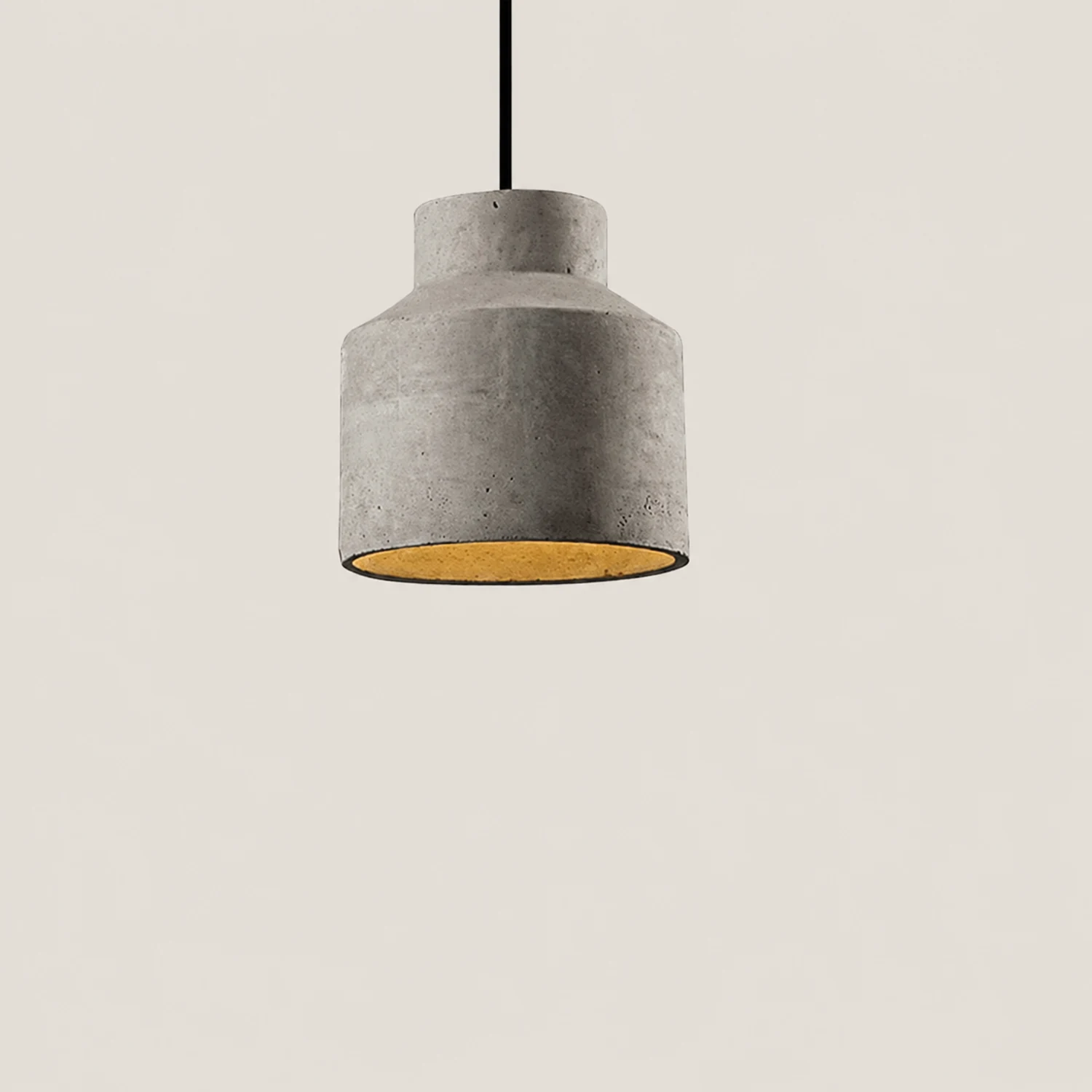 Byers Modern Dome Cement Pendant Light Gray Living Room - Lumpaz