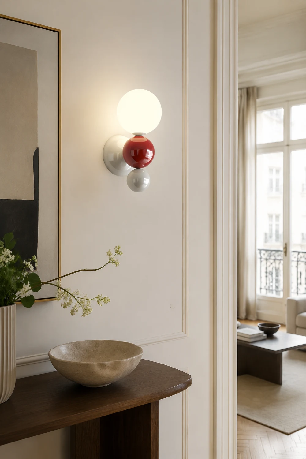 Valentina Modern LED Wall Lamp White Metal Bedroom Living Room - Lumpaz