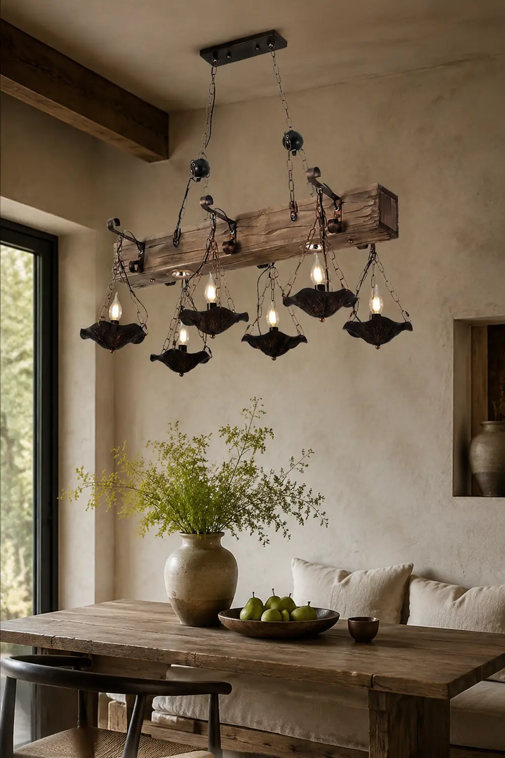 Austin Industrial Metal/Wood Pendant Light, Bronze - Lumpaz