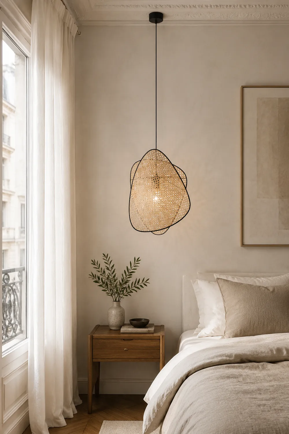 Ritta Wabi Sabi Rattan Pendant Light, Willow weave - Lumpaz